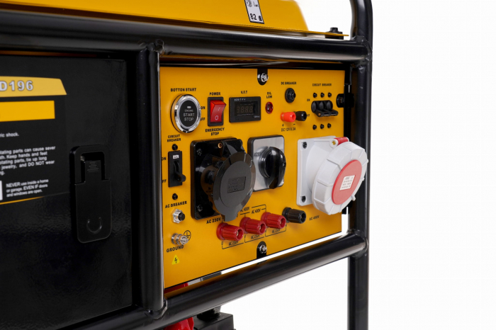 Generator curent 15kW 15000W 230V-380V 12V pornire electrica motor benzina 20CP (KD196) [9]