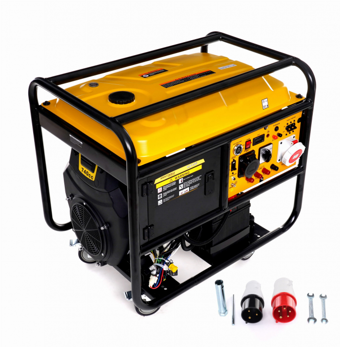 Generator curent 15kW 15000W 230V-380V 12V pornire electrica motor benzina 20CP (KD196) [1]