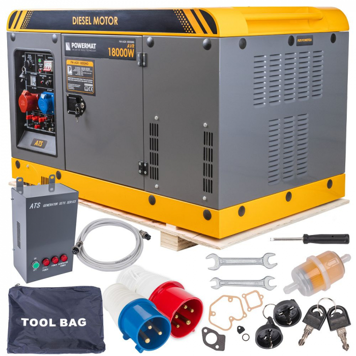 Generator curent 18kW 18000W 230V-400V diesel motorina 30CP (PM1227) [1]