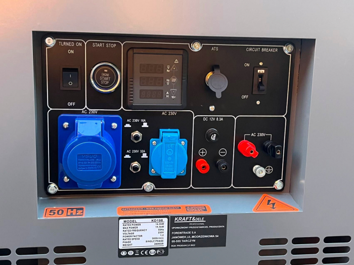 Generator curent 19W 19000W 230V 12V pornire electrica diesel motorina (KD199) [9]