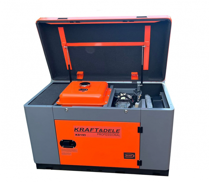 Generator curent 19W 19000W 230V 12V pornire electrica diesel motorina (KD199) [1]