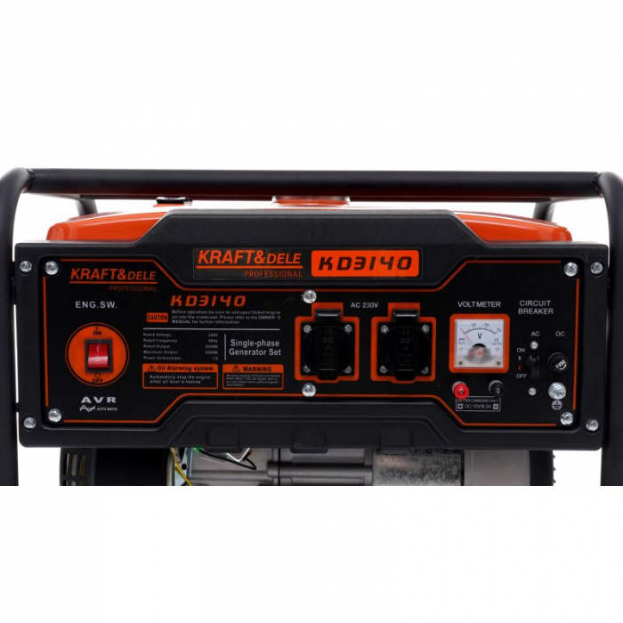 Generator curent 3.2kW 3200W 230V 12V motor benzina (KD3140/KD180) [10]