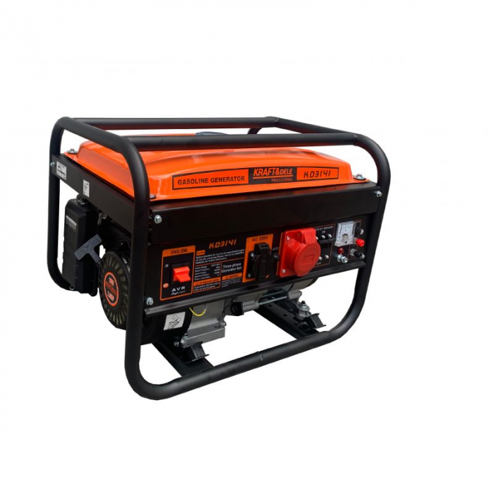 Resigilat-Generator curent 3.2kW 3200W 230V 380V 12V motor benzina 7CP (KD3141-rsg) [5]