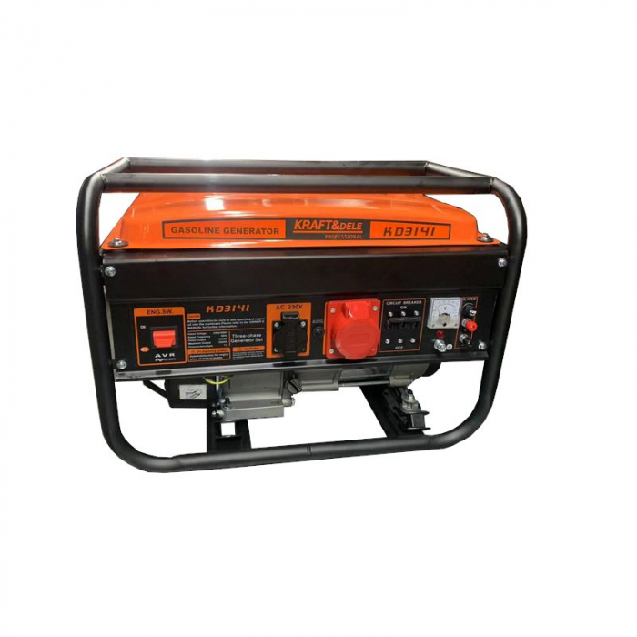 Resigilat-Generator curent 3.2kW 3200W 230V 380V 12V motor benzina 7CP (KD3141-rsg) [3]