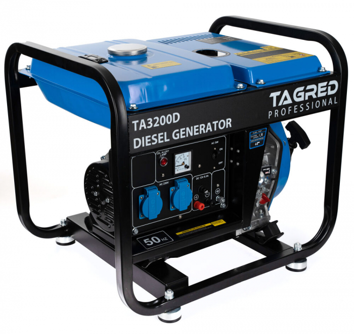 Generator curent 3.2kw 3200W 2x230V 12V motor pe benzina 7.5CP (TA3200D) [6]