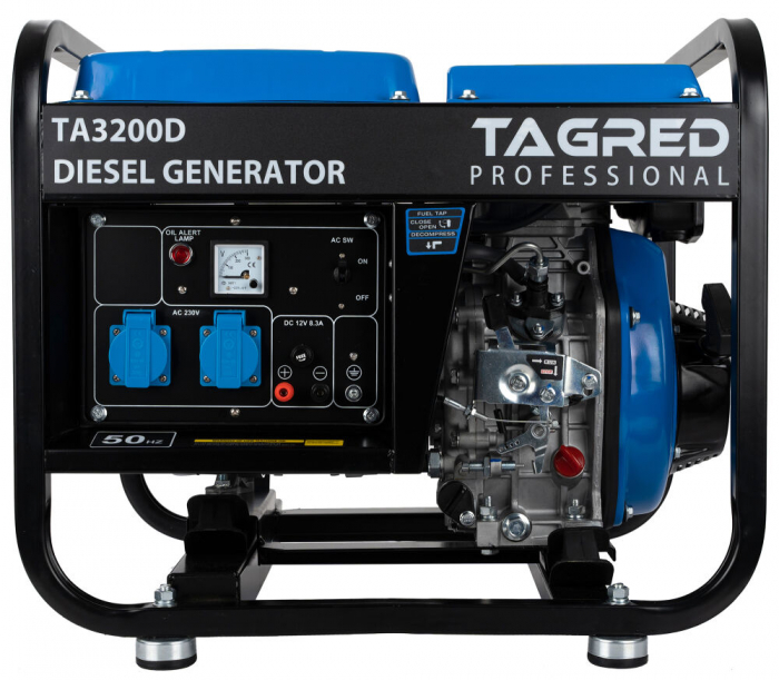 Generator curent 3.2kw 3200W 2x230V 12V motor pe benzina 7.5CP (TA3200D) [5]