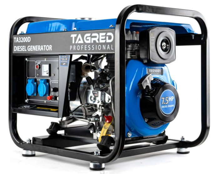 Generator curent 3.2kw 3200W 2x230V 12V motor pe benzina 7.5CP (TA3200D) [8]