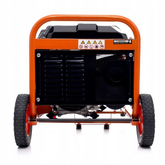 Generator curent 3.5kW 3500W 230V 12V motor benzina 7CP + pornire electrica la cheie + manere si roti (KD162) [6]