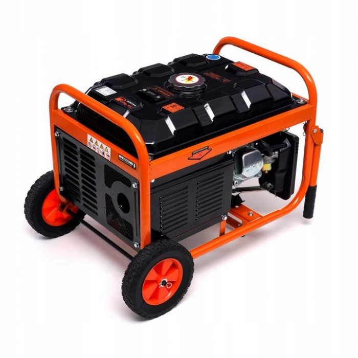 Generator curent 3.5kW 3500W 230V 12V motor benzina 7CP + pornire electrica la cheie + manere si roti (KD162) [4]