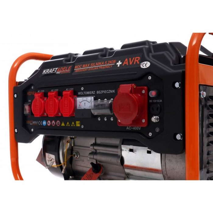 Resigilat-Generator curent 3.5kW 3500W 230V 380V 12V motor benzina 7CP (KD161) [2]