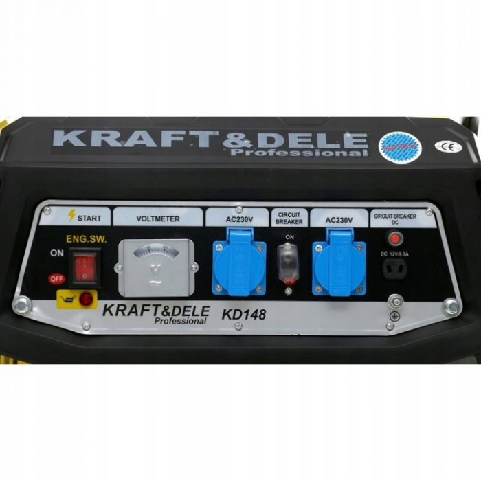 Resigilat-Generator curent 3.5kW 3500W 2x230V 12V motor benzina 7CP (KD148) [2]