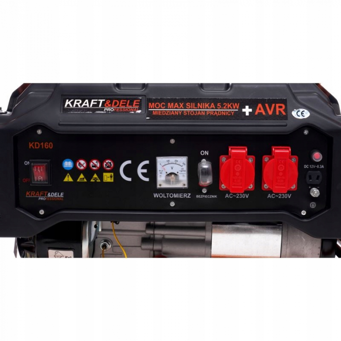 Generator curent 3.5kW 3500W 2x230V 12V motor benzina 7CP (KD160) [7]