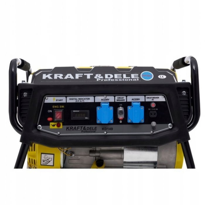 Generator curent 3.5kW 3500W 2x230V 12V motor benzina 7CP LCD (KD149) [2]