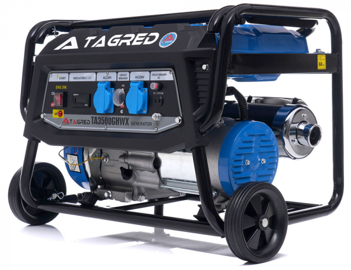 Generator curent 3.5kw 3500W 2x230V 12V motor pe benzina 7.5CP (TA3500GHWX) [2]
