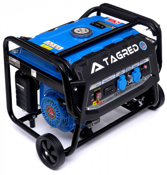 Generator curent 3.5kw 3500W 2x230V 12V motor pe benzina 7.5CP (TA3500GHWX) [3]