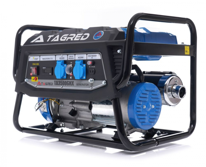 Generator curent 3.5kw 3500W 2x230V 12V motor pe benzina 7.5CP (TA3500GHX) [4]