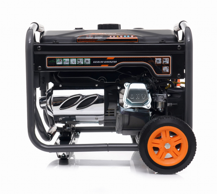 Generator curent 3,5kW 3500W 2x230V 12V+roti si maner motor benzina 7CP (KD695) [6]