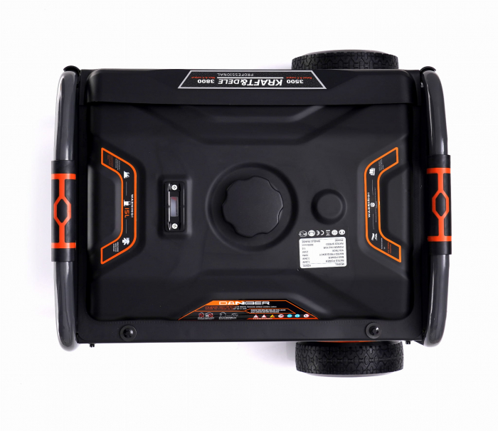 Generator curent 3,5kW 3500W 2x230V 12V+roti si maner motor benzina 7CP (KD695) [7]