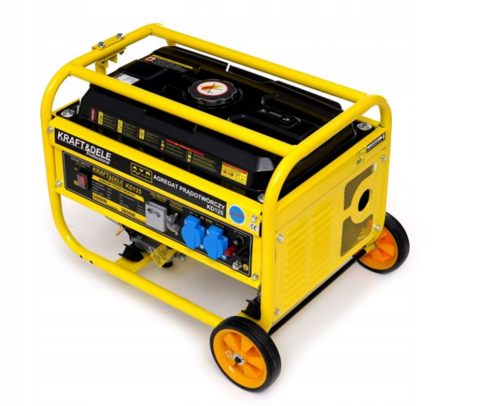 Generator curent 3.8kW 3800W 230V 12V + manere si roti motor benzina 7CP (KD125) [6]