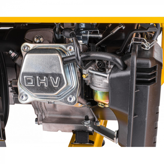 Generator curent 3kW 3000W 230V 380V 12V motor benzina 7CP + pornire electrica la cheie + manere si roti (13616) [4]