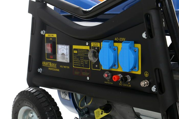 Generator curent 3kW 3000W 2x230V 12V+manere si roti, motor benzina 7CP (KD142) [8]