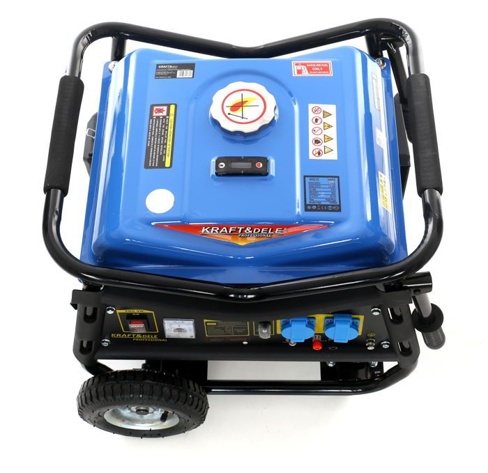 Generator curent 3kW 3000W 2x230V 12V+manere si roti, motor benzina 7CP (KD142) [7]