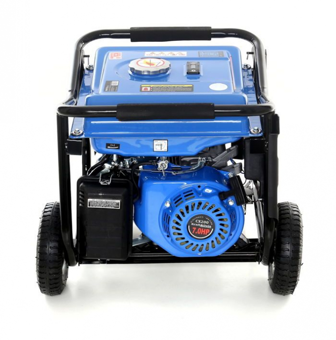 Generator curent 3kW 3000W 2x230V 12V+manere si roti, motor benzina 7CP (KD142) [4]
