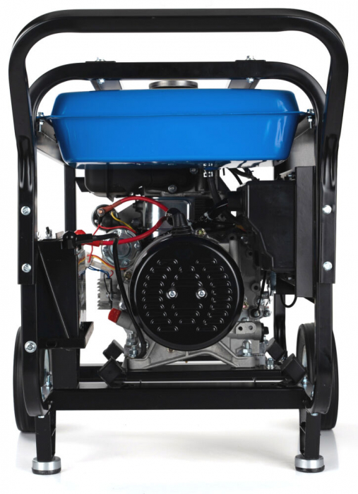 Generator curent 4.1kw 4100W + pornire electrica la cheie + roti + maner 2x230V 12V motor pe benzina 10CP (TA4100D) [7]