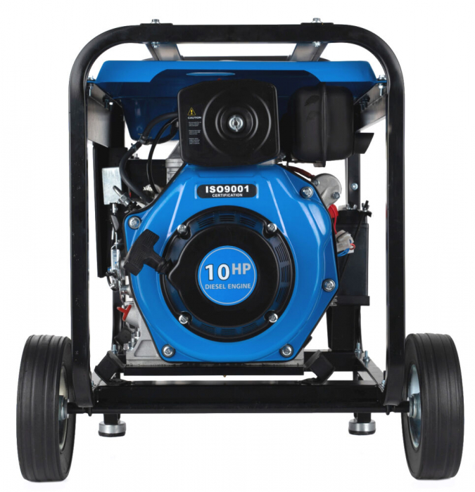 Generator curent 4.1kw 4100W + pornire electrica la cheie + roti + maner 2x230V 12V motor pe benzina 10CP (TA4100D) [5]