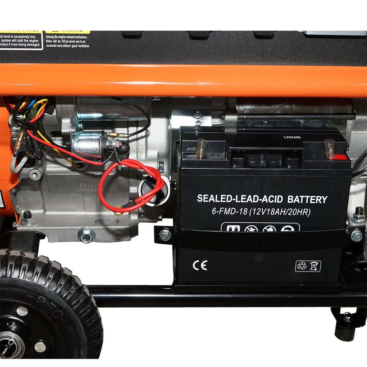 Generator curent 5.5kW 5500W 220V 12V  15CP pornire electrica si manuala DISDT45 (87TH732) [8]