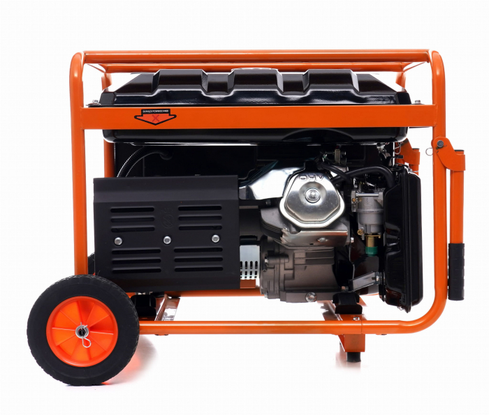 Generator curent 5.5kW 5500W 230V-380V 12V+pornire electrica la cheie+maner si roti motor benzina 15CP (KD165) [9]