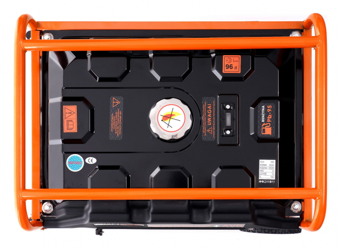 Generator curent 5.5kW 5500W 230V12V+pornire electrica+roti si maner motor benzina 15CP (KD164) [9]