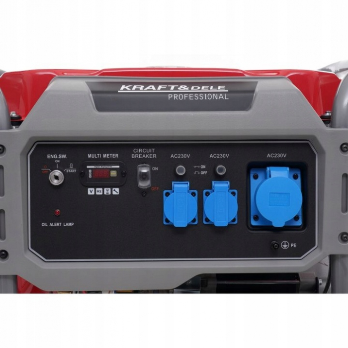 Generator curent 6.4kW 6400W 230V + pornire electrica la cheie + manere si roti motor benzina (KD634) [9]