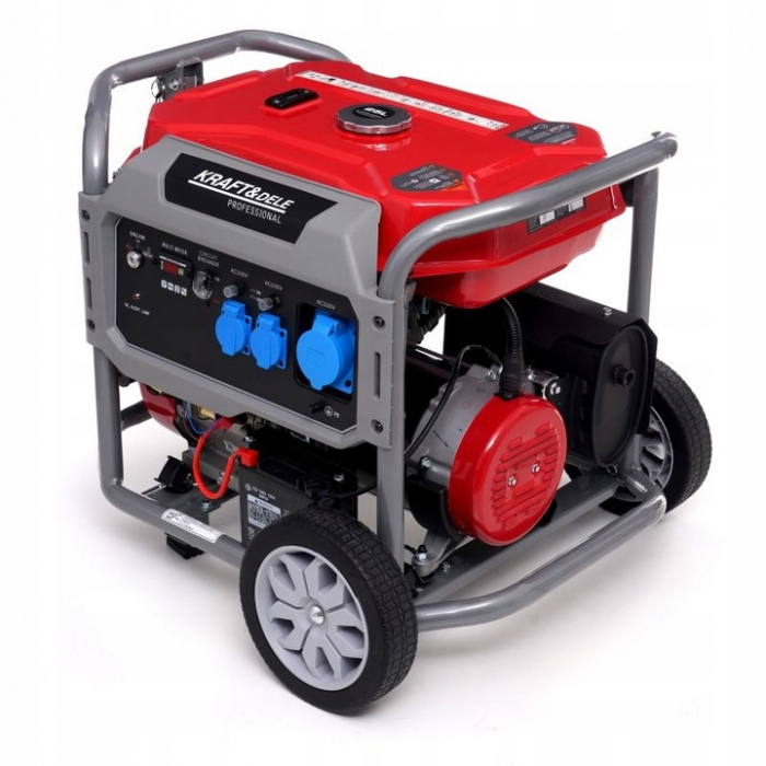 Generator curent 6.4kW 6400W 230V + pornire electrica la cheie + manere si roti motor benzina (KD634) [7]
