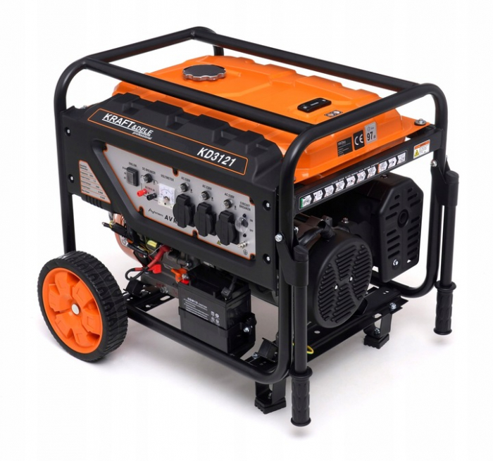 Generator curent 6.5kW 6500W 3x230V 1x12V motor benzina (KD3121) [11]