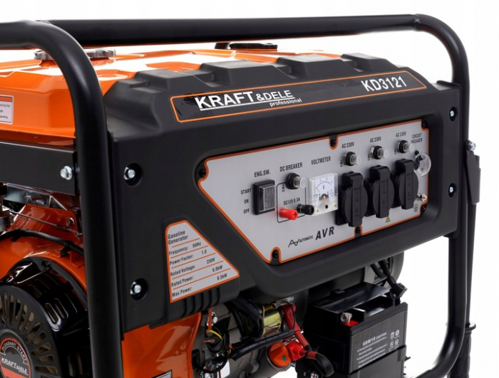 Generator curent 6.5kW 6500W 3x230V 1x12V motor benzina (KD3121) [5]