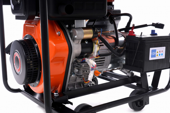 Generator curent 6kW 6000W 230V12V+pornire electrica la cheie motor diesel motorina 8CP (KD167) [3]