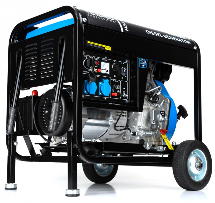Generator curent 5kW 5000W 230v+ATS+pornire electrica motor diesel motorina 10 CP (TA7350D) [1]