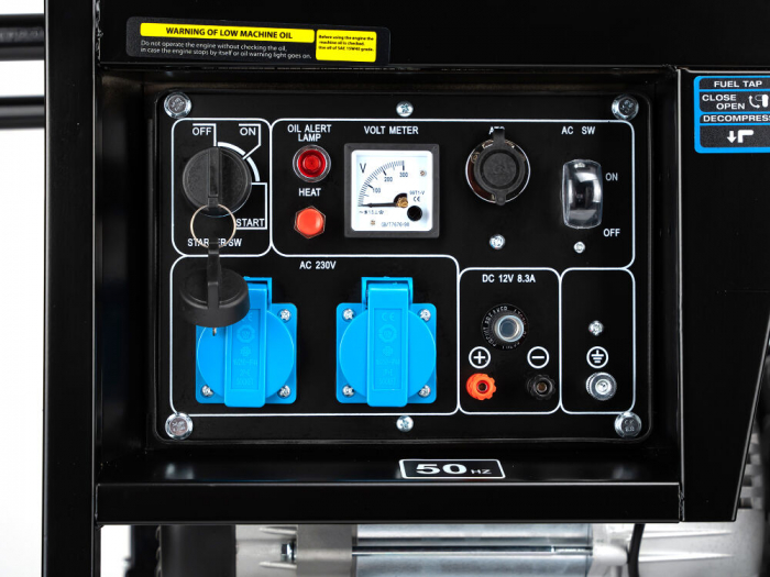 Generator curent 5kW 5000W 230v+ATS+pornire electrica motor diesel motorina 10 CP (TA7350D) [2]