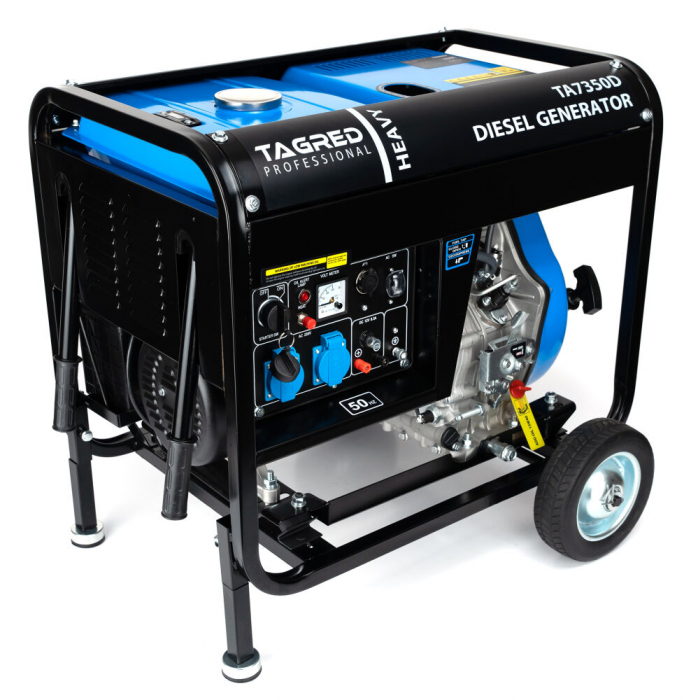Generator curent 5kW 5000W 230v+ATS+pornire electrica motor diesel motorina 10 CP (TA7350D) [3]