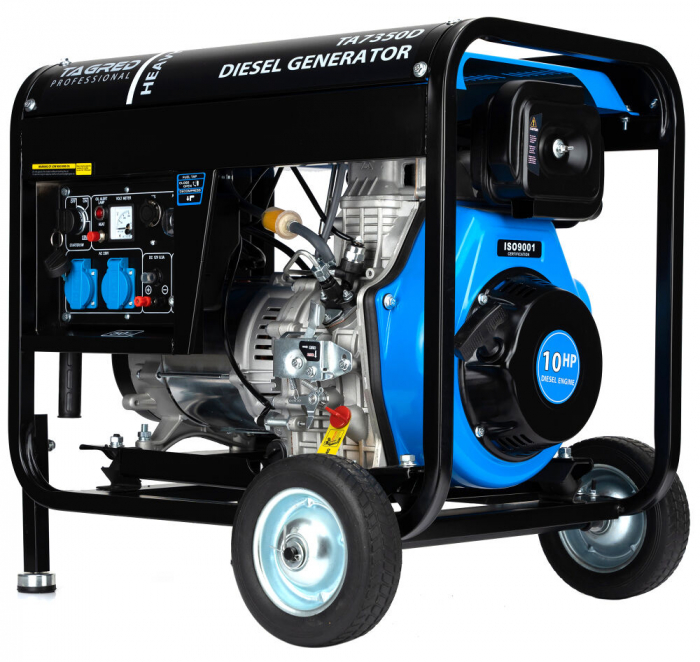 Generator curent 5kW 5000W 230v+ATS+pornire electrica motor diesel motorina 10 CP (TA7350D) [9]
