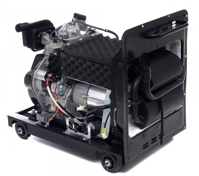 Generator curent 5kW 5000W 230v + ATS + roti +pornire electrica motor diesel motorina 10CP (TA7350DS) [8]