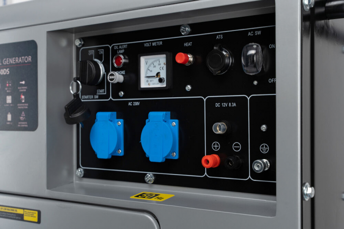 Generator curent 5kW 5000W 230v + ATS + roti +pornire electrica motor diesel motorina 10CP (TA7350DS) [4]