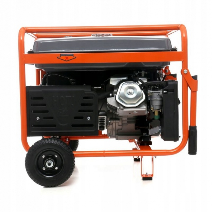 Generator curent 7.5kW 7500W 230V 380V 12V + pornire electrica la cheie + manere si roti motor benzina 15CP (KD147) [4]