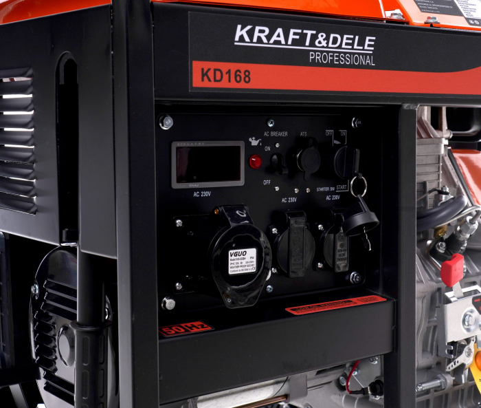 Generator curent 7.5kW 7500W 230V12V+pornire electrica la cheie motor diesel motorina 7.5CP (KD168) [9]