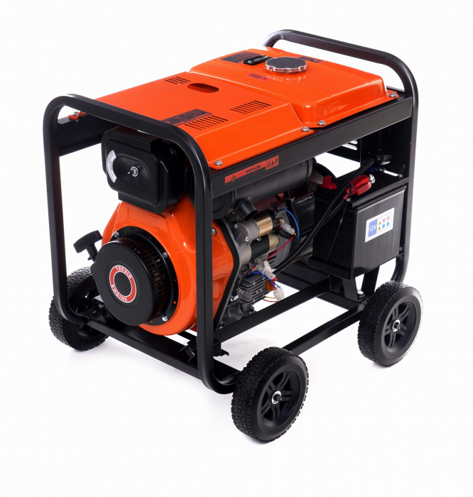 Generator curent 7.5kW 7500W 230V12V+pornire electrica la cheie motor diesel motorina 7.5CP (KD168) [2]