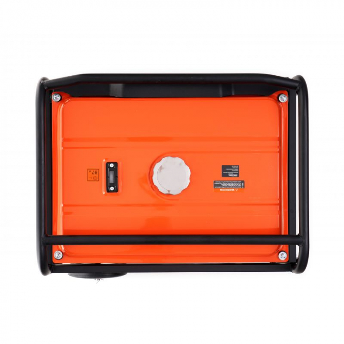 Generator curent 7kW 7000W 230V 12V + pornire electrica la cheie + manere si roti motor benzina 15CP (KD3143) [7]