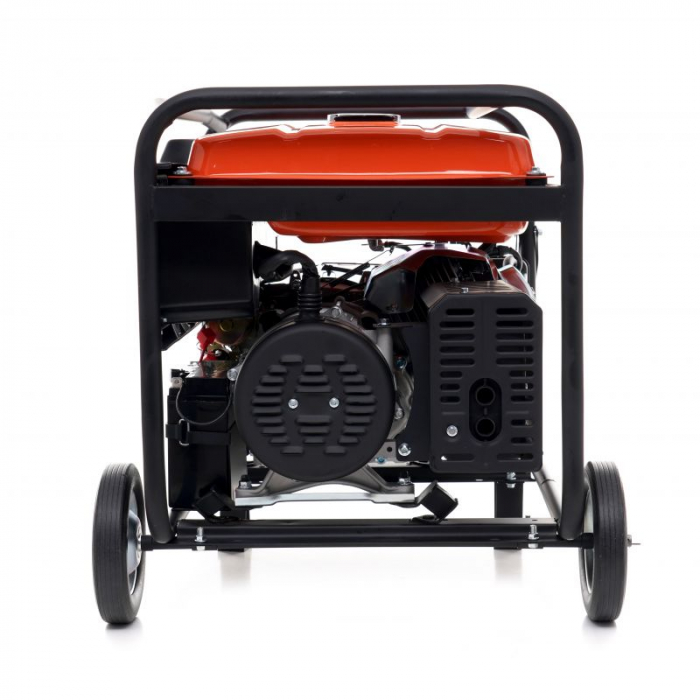 Generator curent 7kW 7000W 230V 12V + pornire electrica la cheie + manere si roti motor benzina 15CP (KD3143) [11]