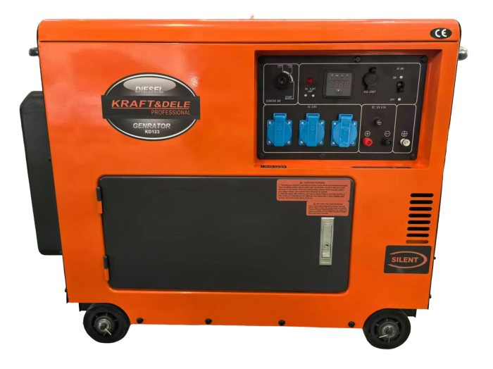 Generator curent 7kW 7000W 230V+ATS+pornire electrica motor diesel motorina 10CP (KD123_2K) [9]