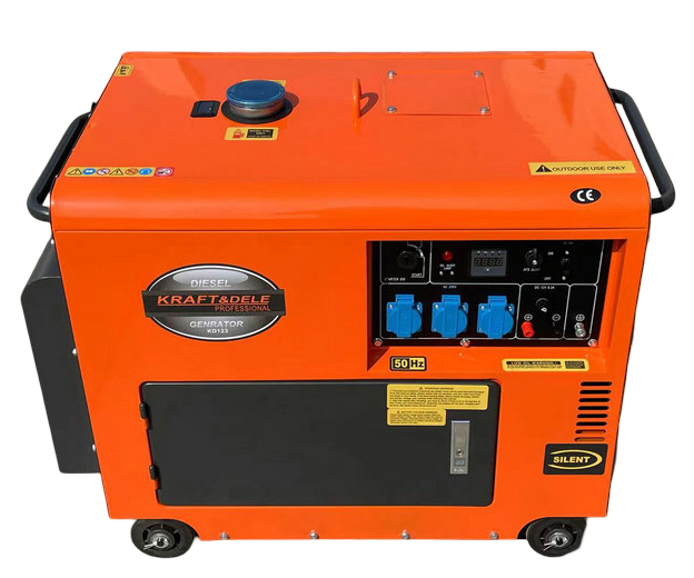 Generator curent 7kW 7000W 230V+ATS+pornire electrica motor diesel motorina 10CP (KD123_2K) [2]